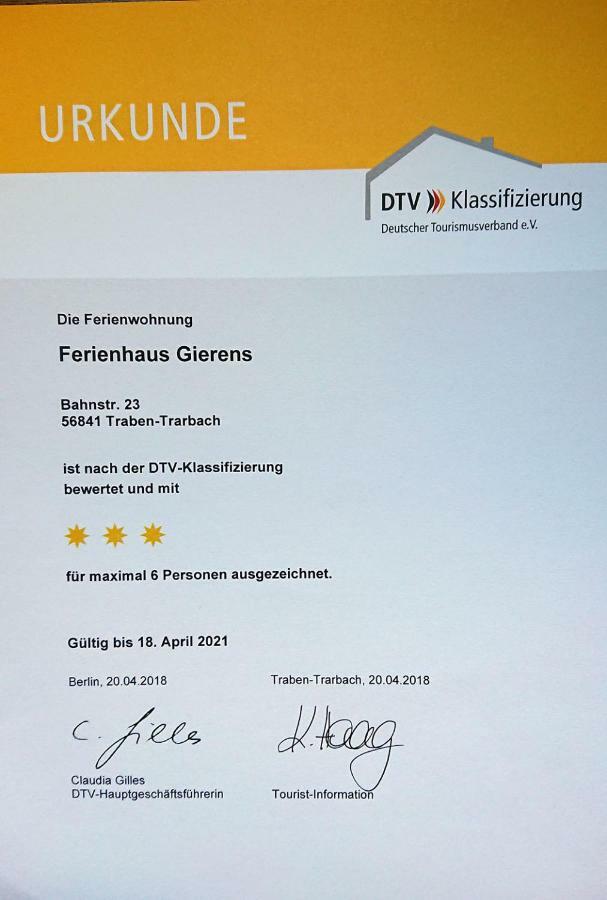 Ferienwohnung Burgblick Traben-Trarbach Esterno foto